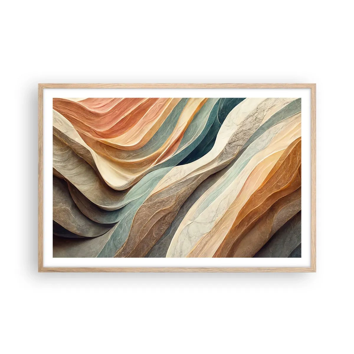 Poszter világos tölgy keretben - Változás előtti pillanat - 91x61 cm