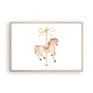 Poszter világos tölgy keretben - Kecses vágtával - 91x61 cm