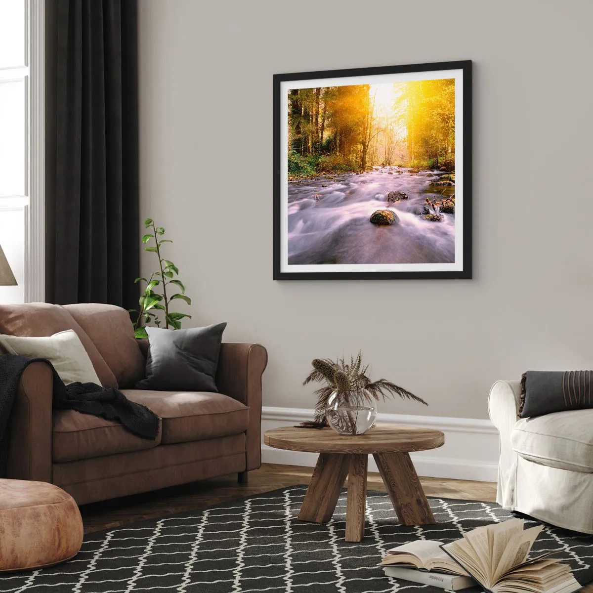 Poszter fehér keretben - Malachit ezüst és arany keretben - 50x50 cm