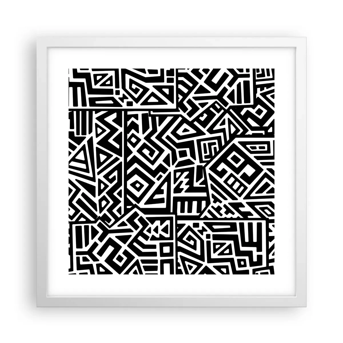 Poszter fekete keretben - Kolumbusz előtti kompozíció - 40x40 cm