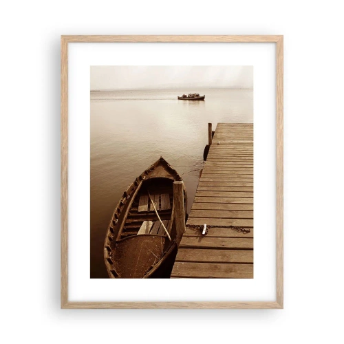 Poszter világos tölgy keretben - Nagy béke - 40x50 cm