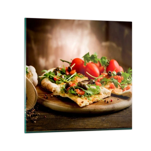 Üveg kép - Egyenesen a kemencéből és a kertből - 60x60 cm