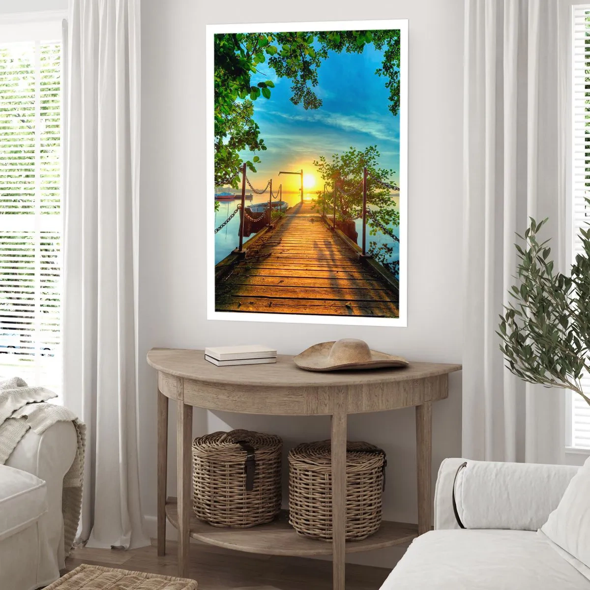 Poszter - Naplemente a víz felett - 70x100 cm