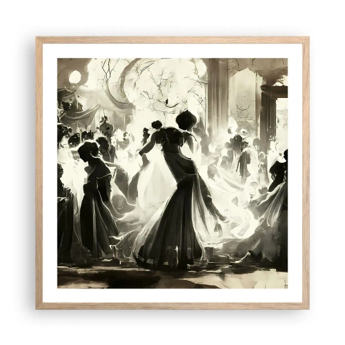 Poszter világos tölgy keretben - Nagy álarcosbál - 60x60 cm