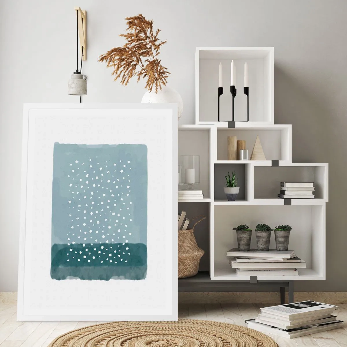 Poszter fekete keretben - Kéken nőtt - 50x70 cm