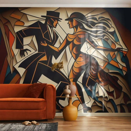 Öntapadós Fotótapéta Deluxe Sticker - Szenvedély és hév tánca - Kubizmus, Tánc, Párosít - 250x175 cm