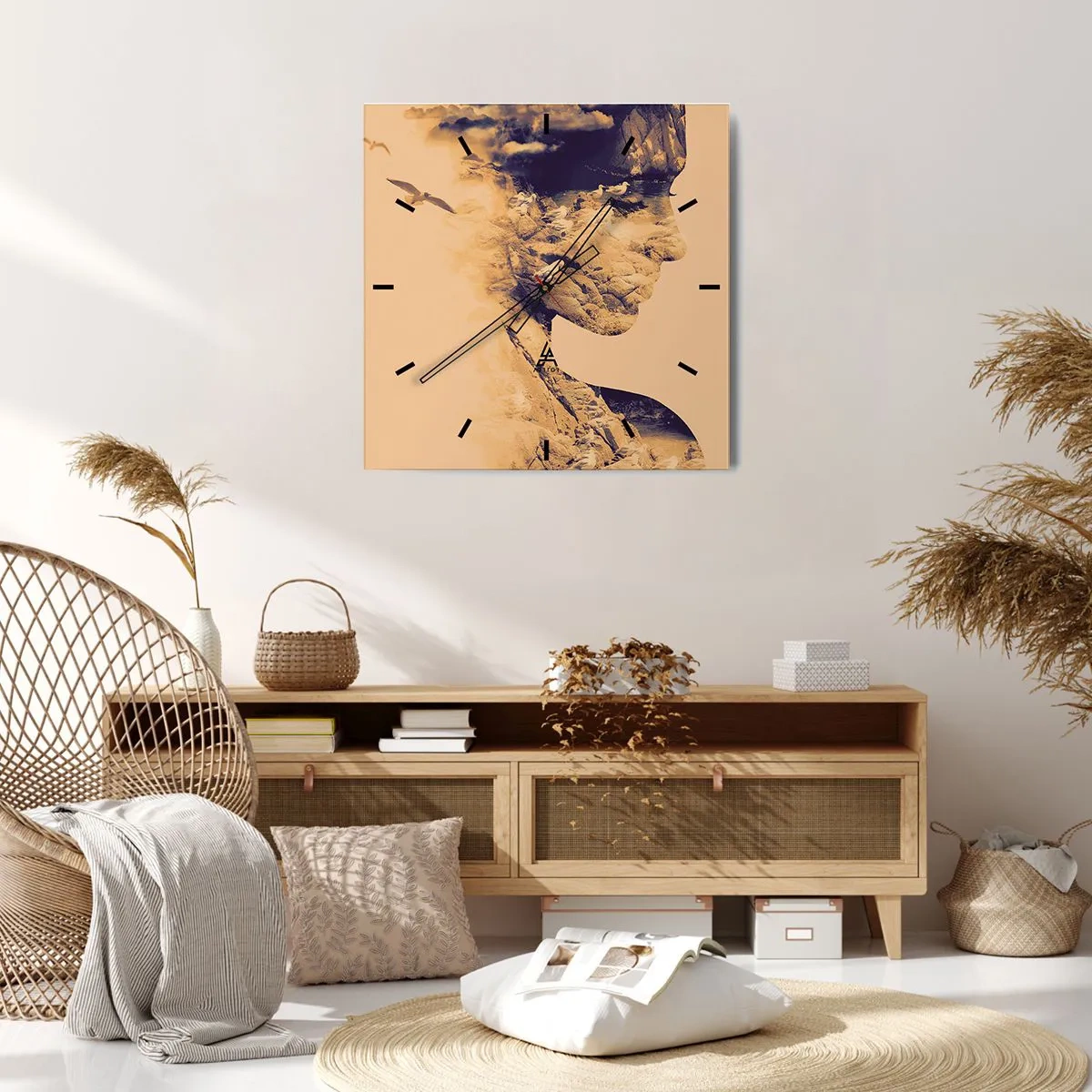 Falióra, Óra - Természetes szépség - 40x40 cm