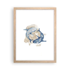 Poszter világos tölgy keretben - Barátság vagy szerelem? - 30x40 cm