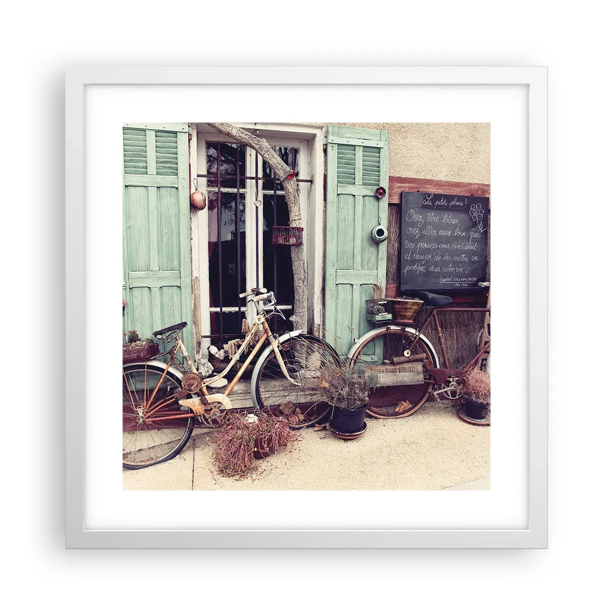 Poszter fekete keretben - Éljen a tartomány - 40x40 cm