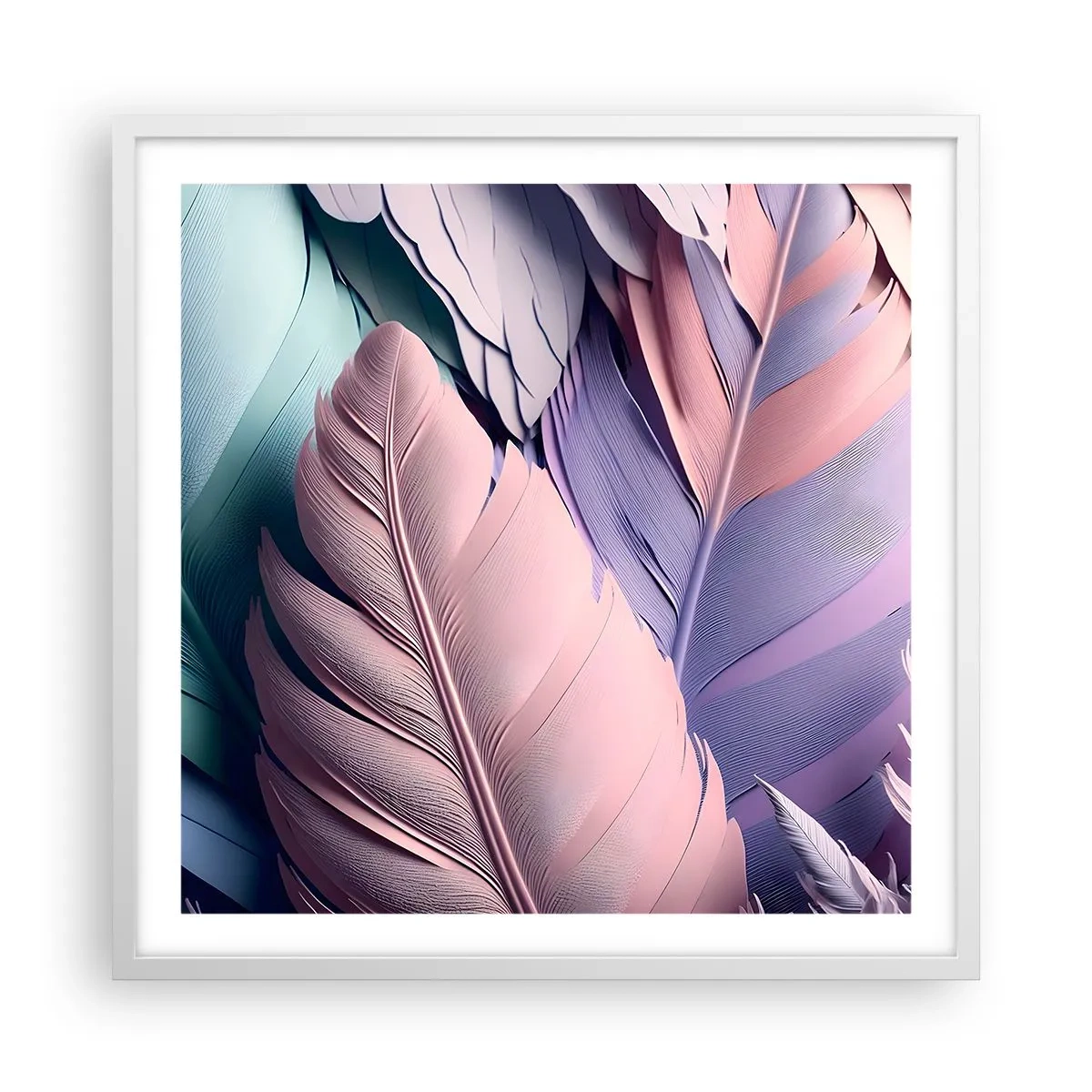 Poszter fekete keretben - Madár sikk - 60x60 cm