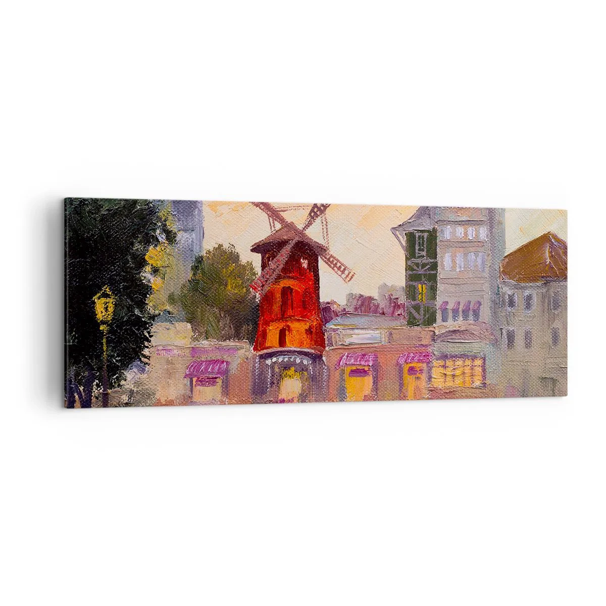 Vászonkép - Párizsi ikonok - Moulin Rouge - 140x50 cm