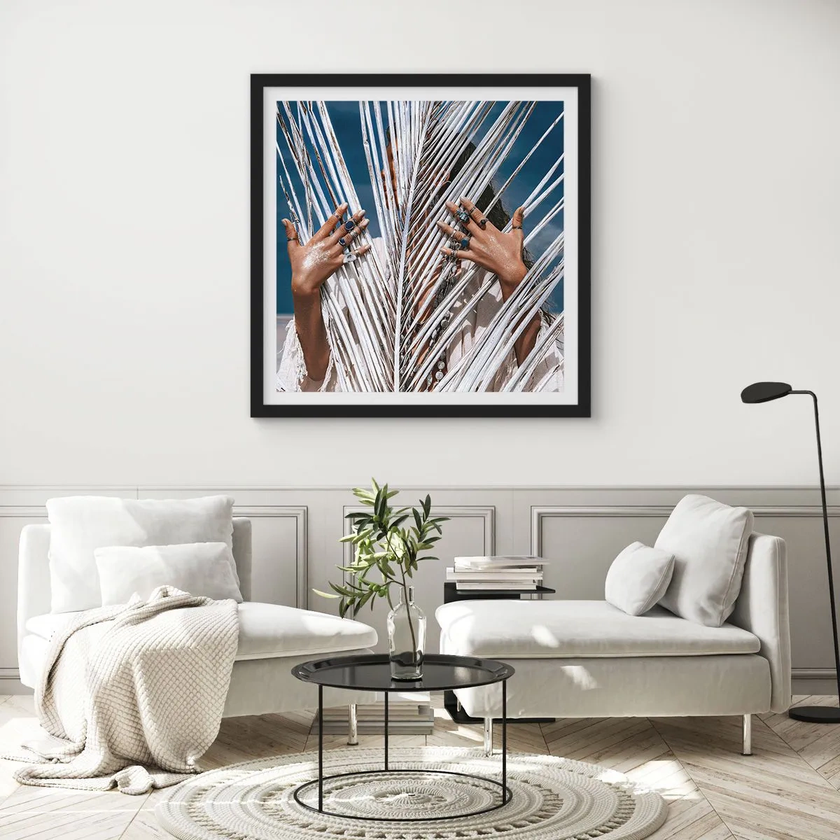 Poszter fehér keretben - Sámán asszonya? - 30x30 cm