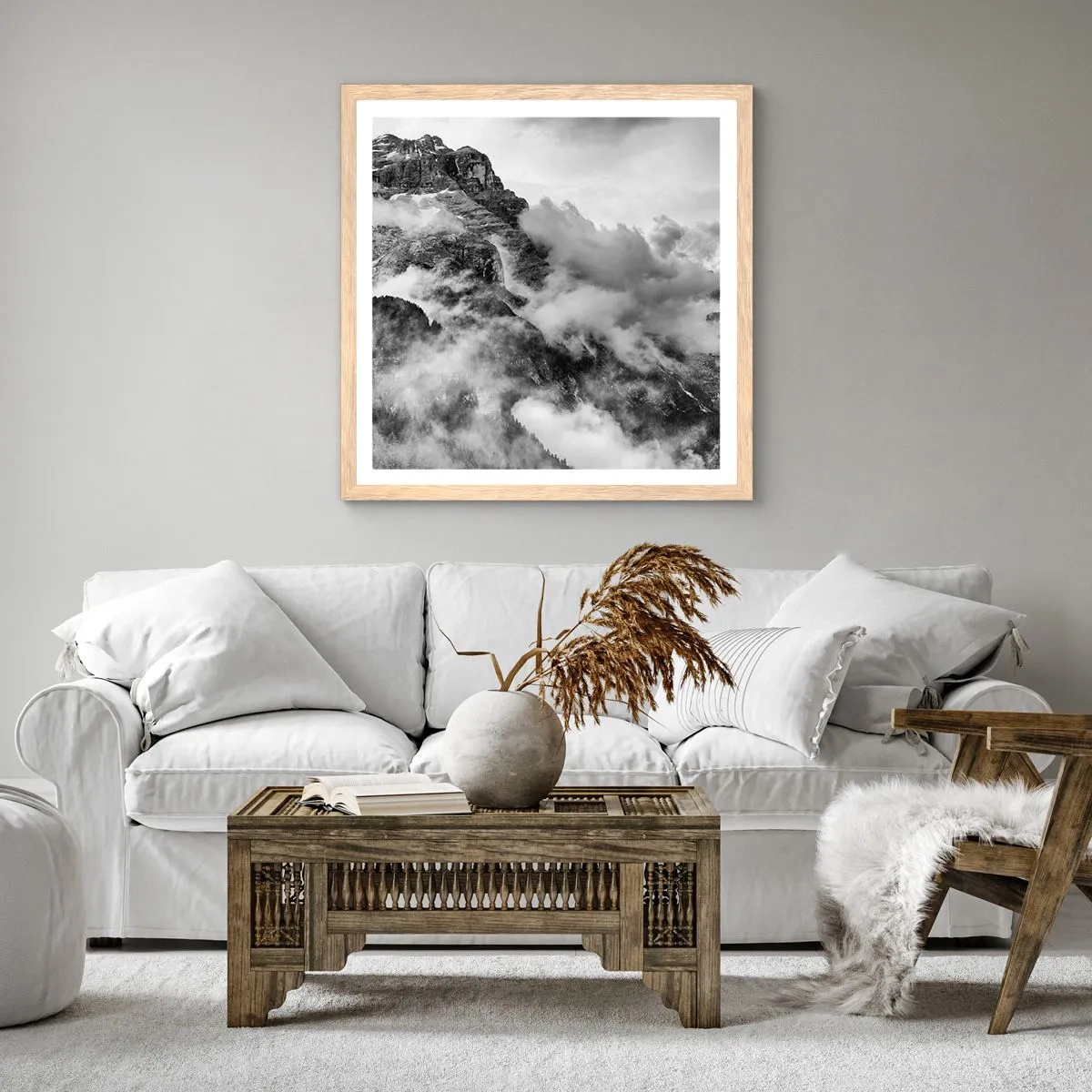 Poszter világos tölgy keretben - Gyönyörű és kegyetlen - 40x40 cm