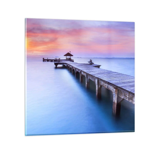 Üveg kép - Nyugalom tengere egészen a horizontig - 60x60 cm