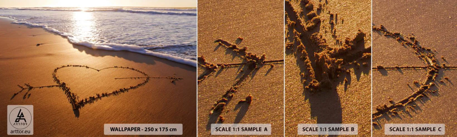 Fotótapéta Minta Premium Canvas - Nyári vallomás - Tájkép, Strand, Tenger - 100x30 cm