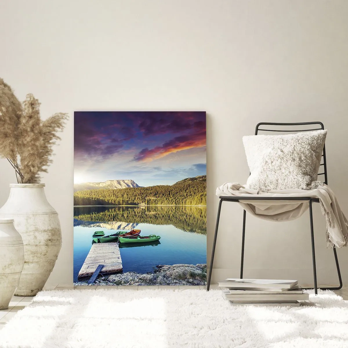 Üveg kép - A tükörsima víz felett - 50x70 cm