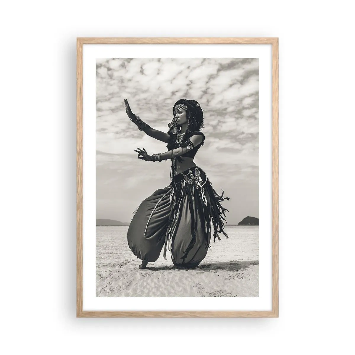 Poszter világos tölgy keretben - A déli szigetek tánca - 50x70 cm