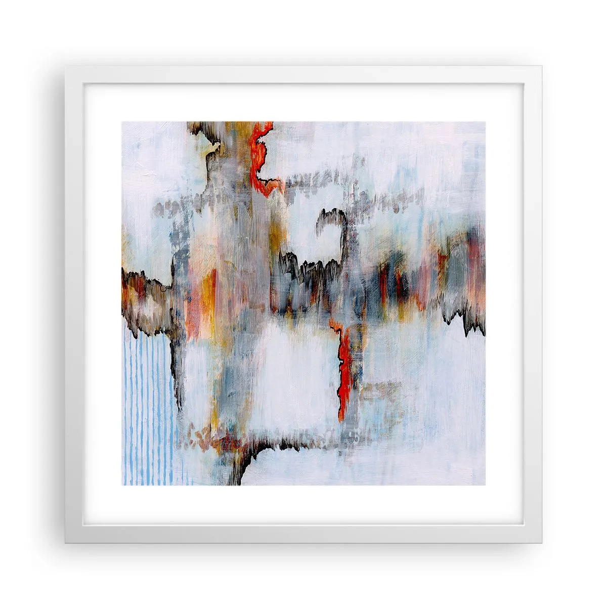 Poszter fekete keretben - Egy bottal a vízen - 40x40 cm