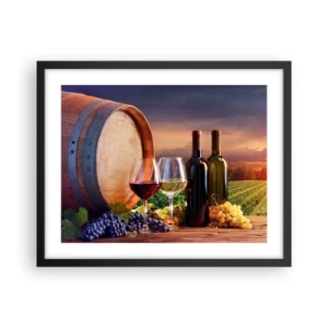 Poszter fehér keretben - Az életnek itt íze van - 50x40 cm