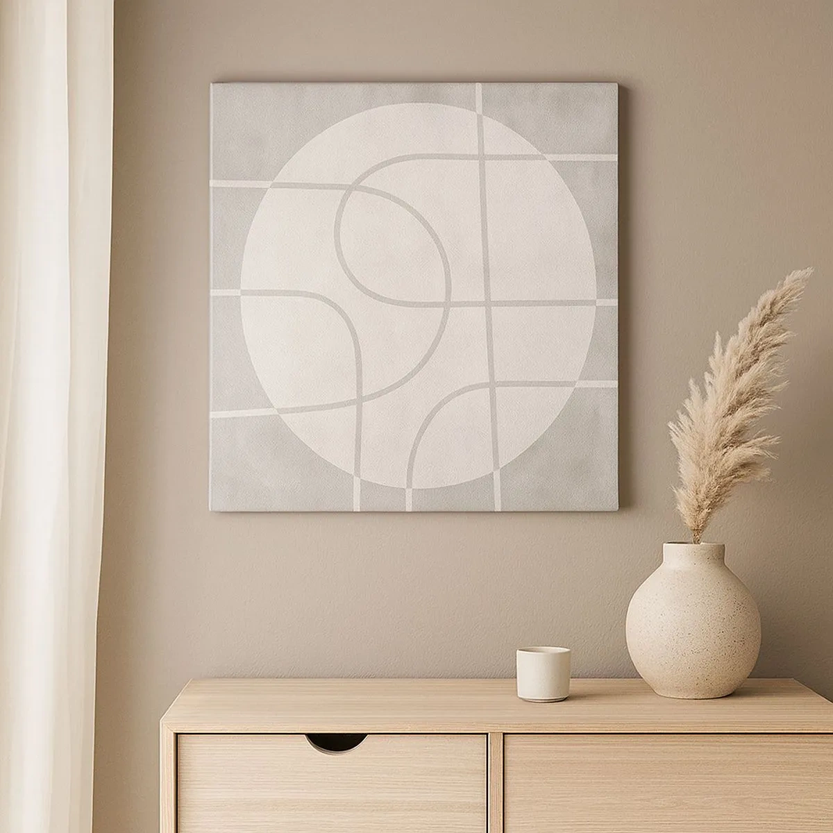 Vászonkép - Körkörös és egyenes - 30x30 cm