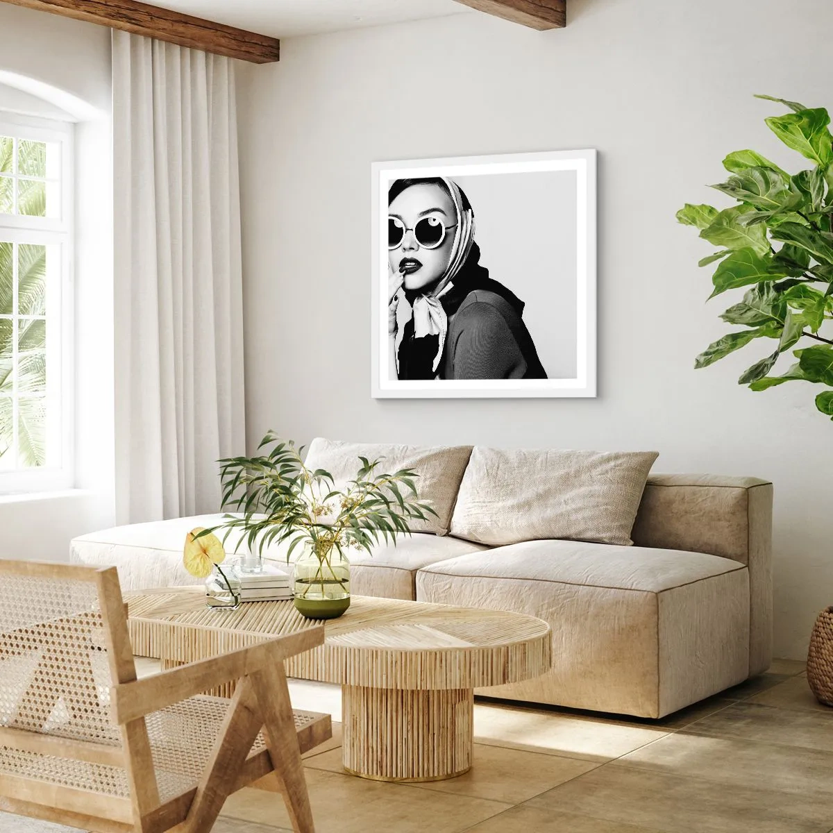 Poszter fekete keretben - Üdvözlet a 60-as évekből - 40x40 cm