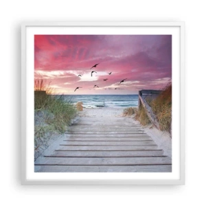 Poszter fekete keretben - Balti impresszió - 60x60 cm