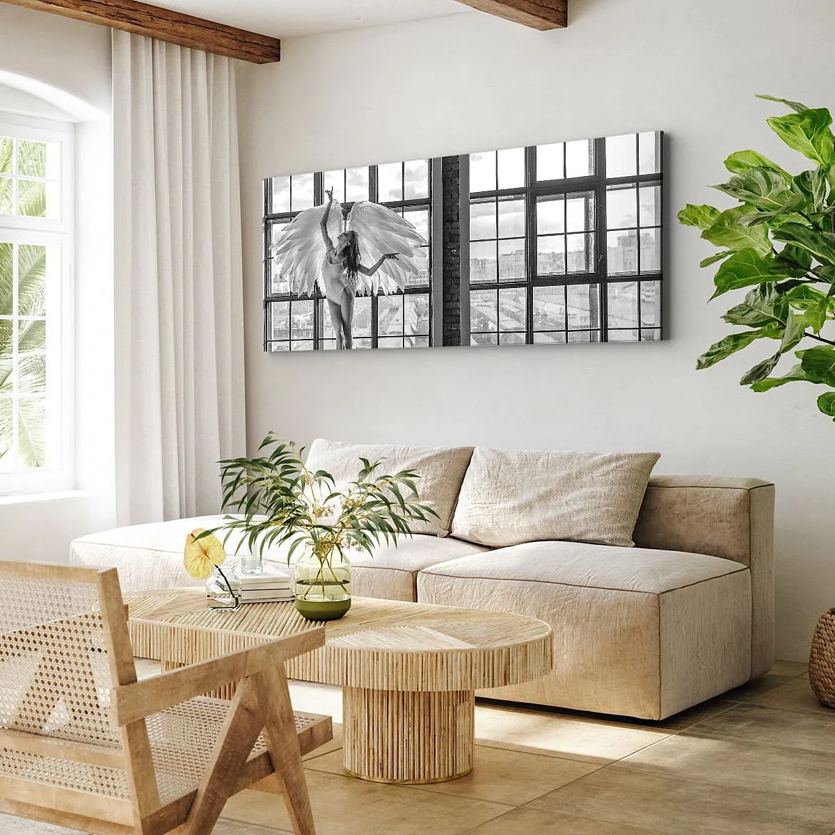 Vászonkép - Angyalok városa? - 100x40 cm