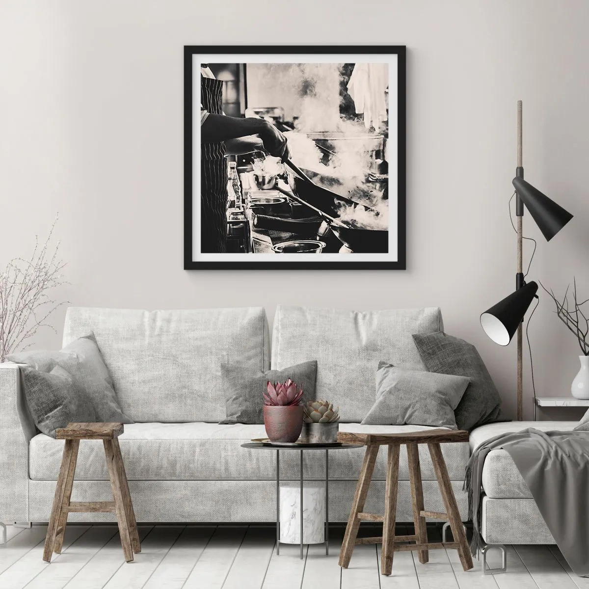 Poszter fehér keretben - Az ízek alkímiája - 50x50 cm