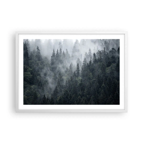 Poszter fekete keretben - Erdei hajnal - 70x50 cm