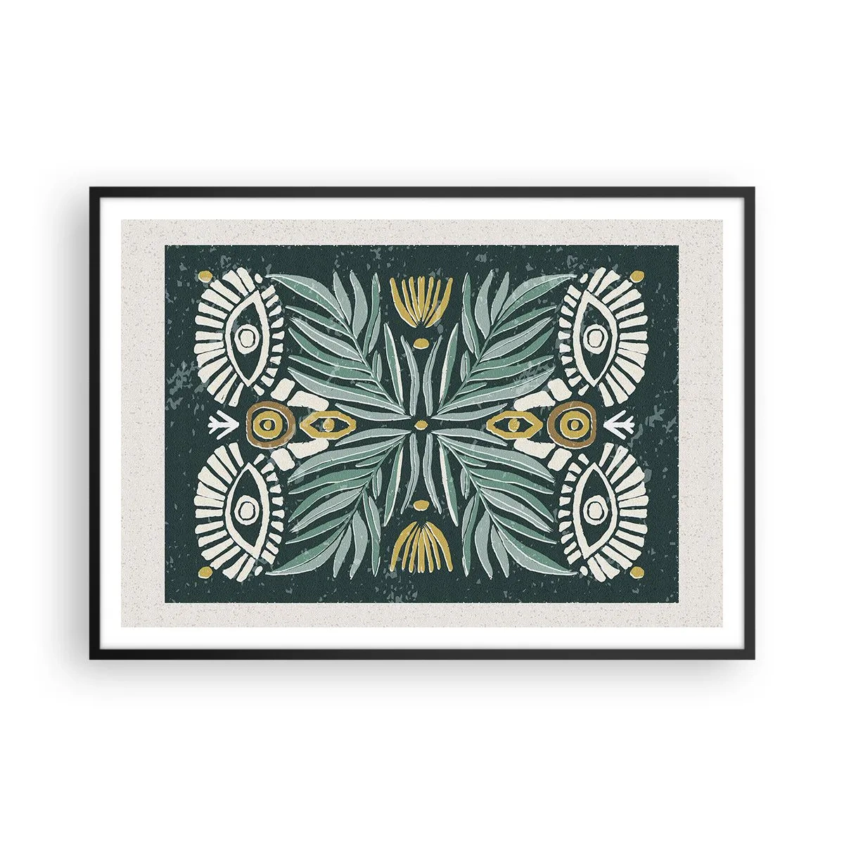 Poszter fehér keretben - Mint egy népi kivágás - 100x70 cm