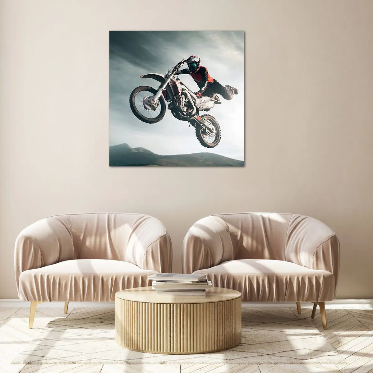 Üveg kép - Nincs szórakozás kockázat nélkül - 70x70 cm