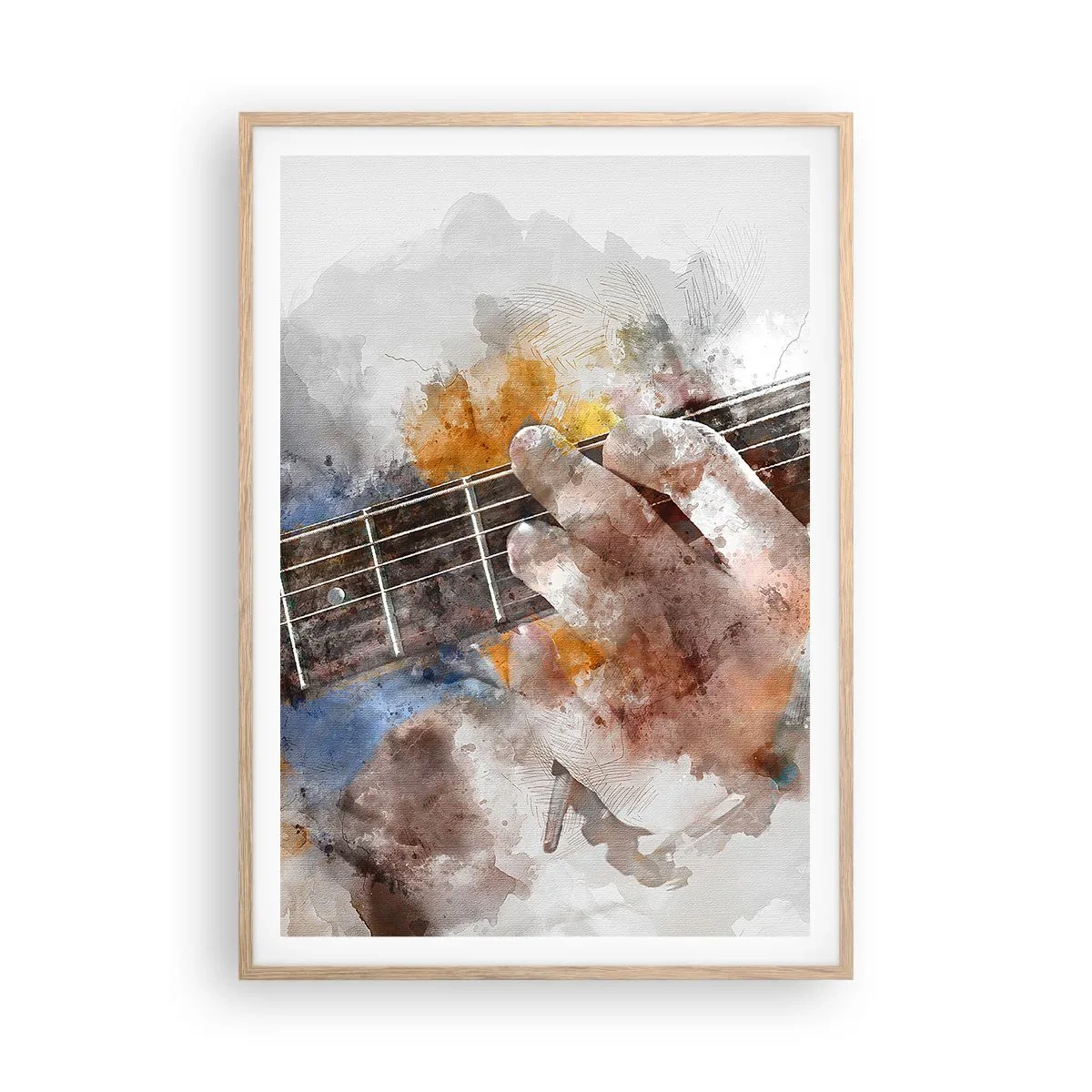 Poszter világos tölgy keretben - Költészet a húrok között - 70x100 cm