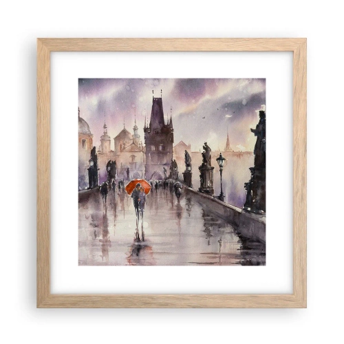 Poszter világos tölgy keretben - Az emberek nem változnak - 30x30 cm