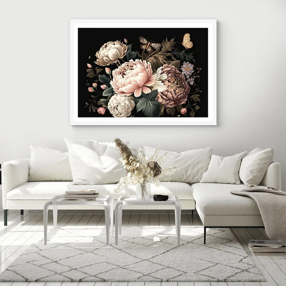 Poszter fekete keretben - Barokk stílusban - 70x50 cm