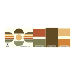 Fotótapéta Minta Standard Eco - A Föld színeiben - Absztrakció, Darab, Grafika - 100x30 cm