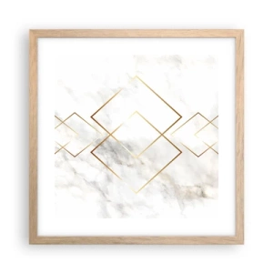 Poszter világos tölgy keretben - Kilátás a végtelenbe - 40x40 cm