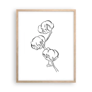 Poszter világos tölgy keretben - Pamut pehely - 40x50 cm