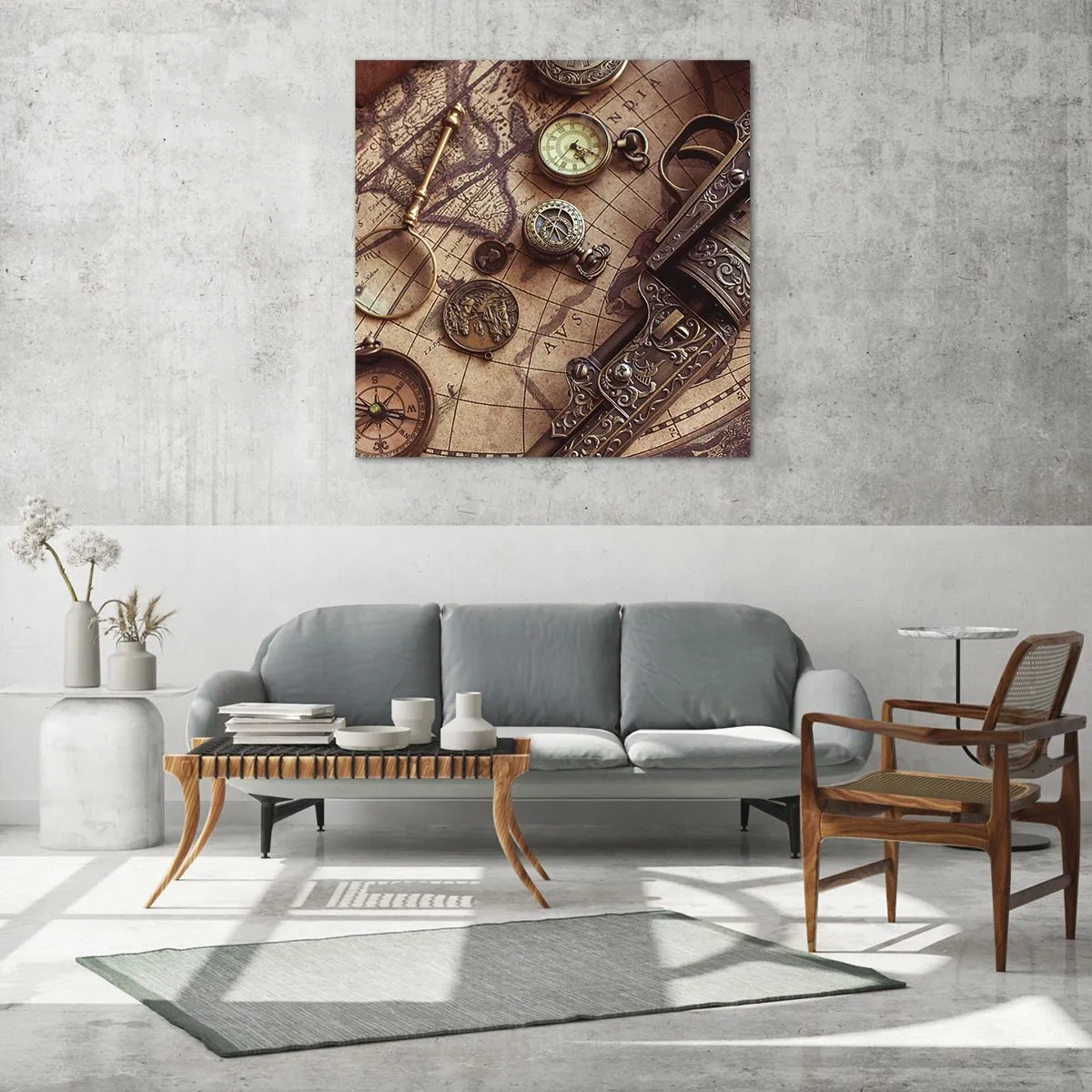 Üveg kép - Hív a kaland  - 50x50 cm
