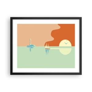 Poszter fehér keretben - Tökéletes tengeri tájkép - 50x40 cm