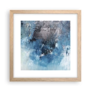 Poszter világos tölgy keretben - Kék rapszódia - 30x30 cm
