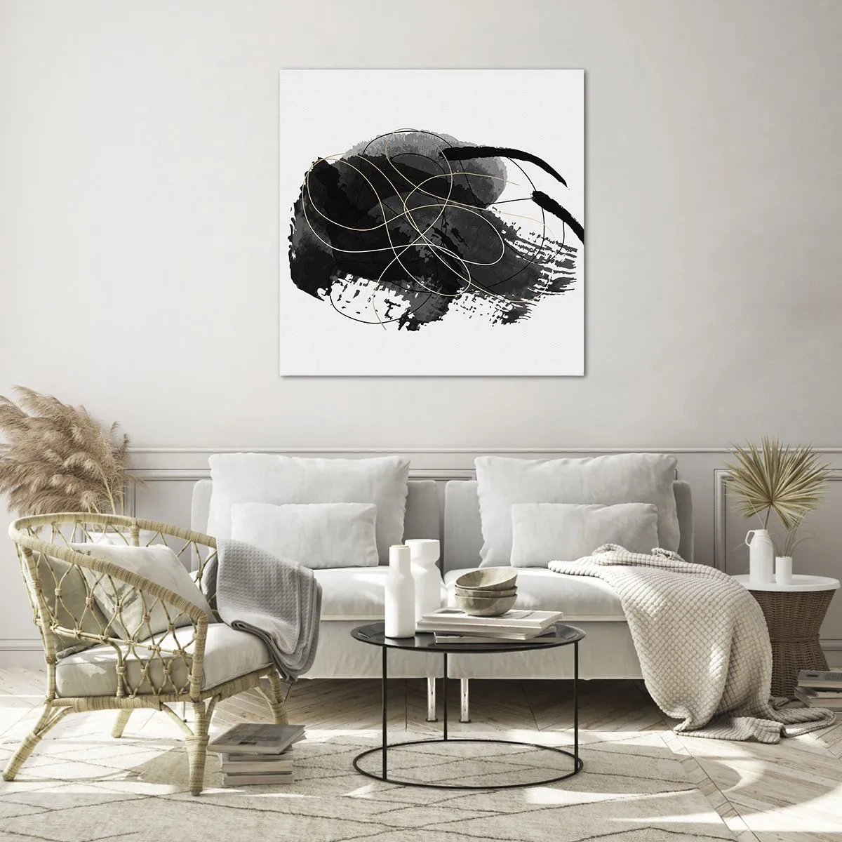 Üveg kép - Feketéből készült - 60x60 cm