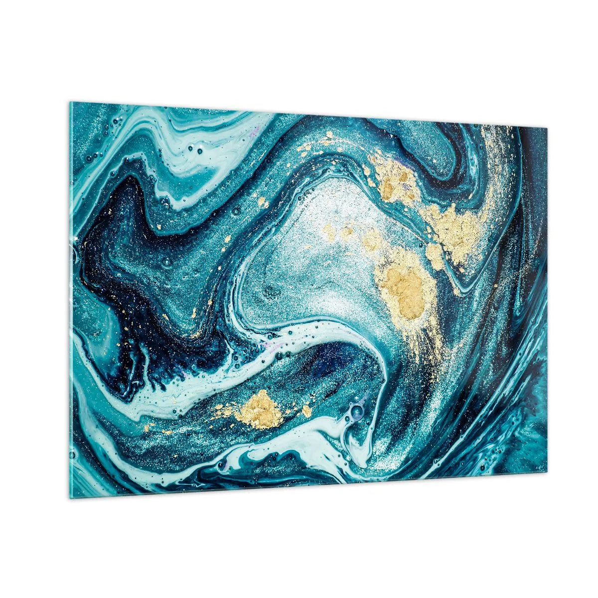Üveg kép - Kék örvény - 100x70 cm