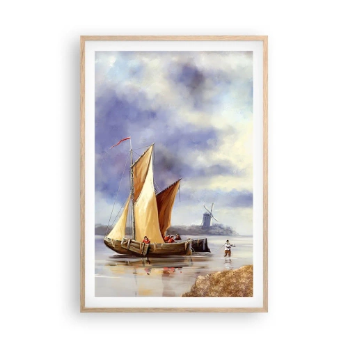 Poszter világos tölgy keretben - A tengerészek visszatérése - 61x91 cm