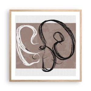 Poszter világos tölgy keretben - Kompozíció - a teljesség keresése - 60x60 cm