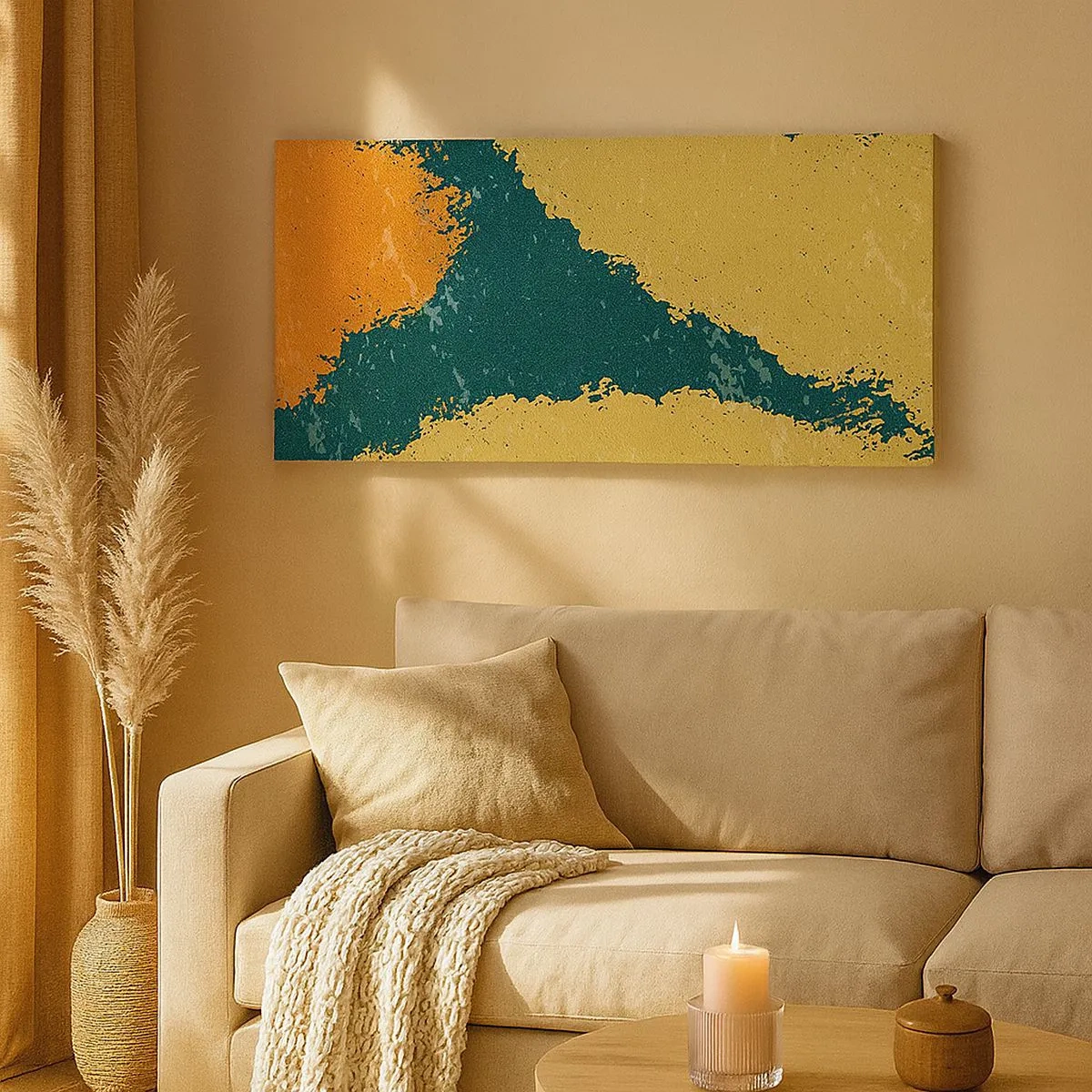 Vászonkép - Absztrakció - lassú mozgás - 100x40 cm