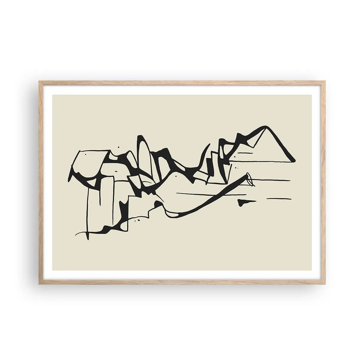 Poszter világos tölgy keretben - Lehet egy táj - 100x70 cm