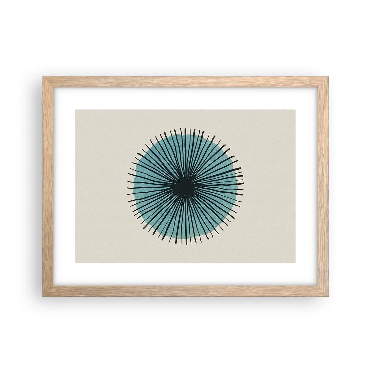 Poszter világos tölgy keretben - Ragyogóan a kékben - 40x30 cm