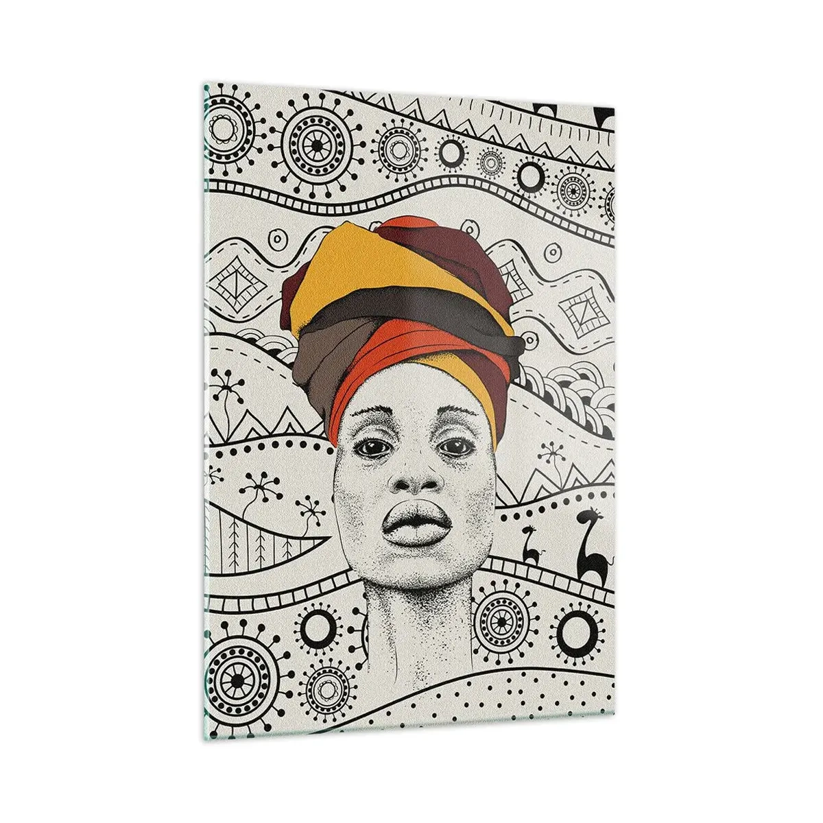 Üveg kép - Afrikai portré - 50x70 cm