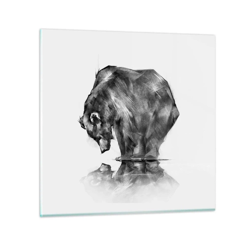 Üveg kép - Jó látni rokont - 70x70 cm