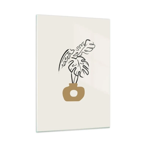 Üveg kép - Monstera - a ház díszítése - 50x70 cm